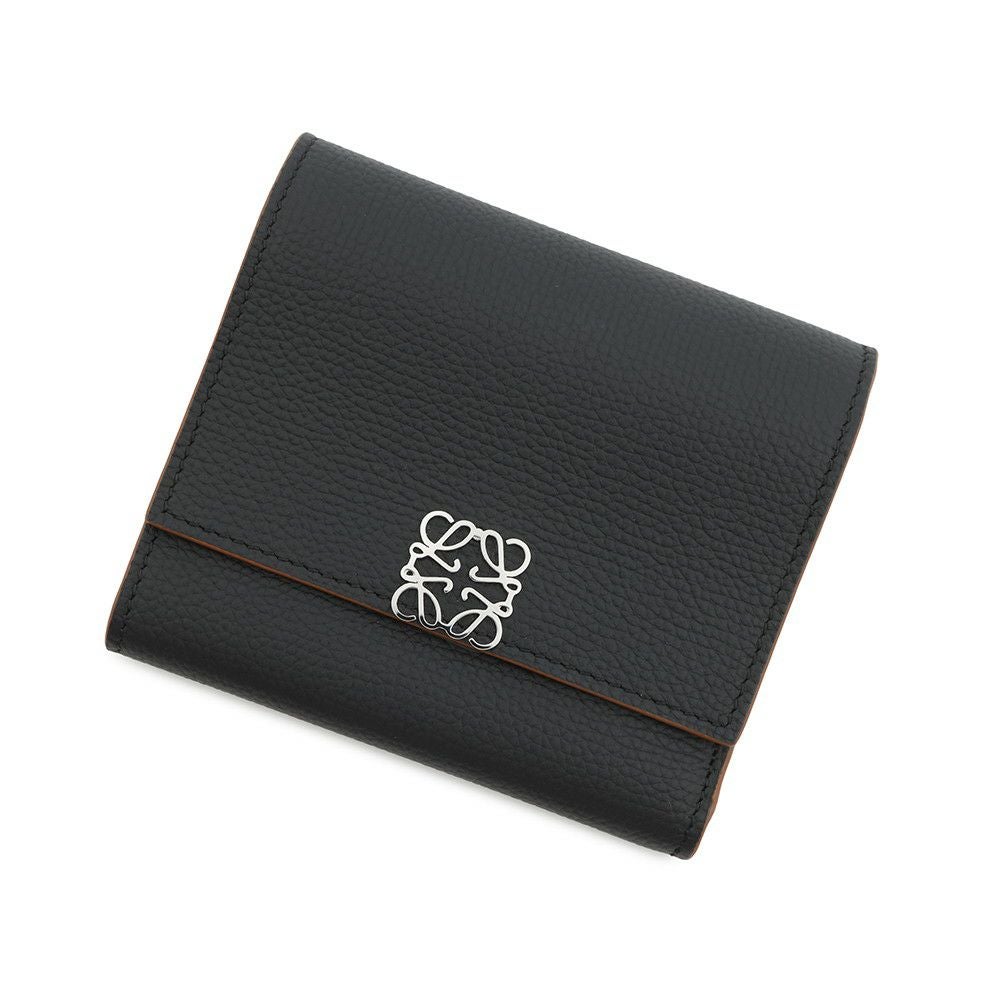 LOEWE アナグラム バーティカルウォレット 三つ折り財布 ブラック ロエベ 三つ折り財布 アナグラム バーティカル ウォレット LOEWE 財布