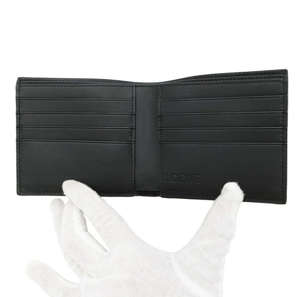 ロエベ 二つ折り財布 アナグラム バイフォールド ウォレット C500302X02 LOEWE 財布 メンズ 黒