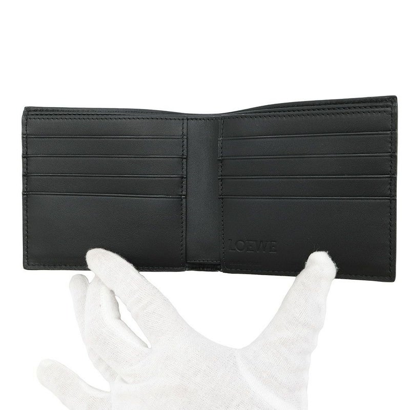 ロエベ 二つ折り財布 アナグラム バイフォールド ウォレット C500302X02 LOEWE 財布 メンズ 黒
