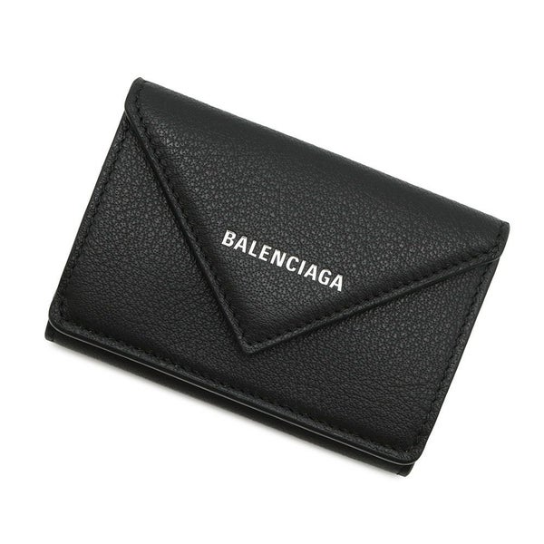バレンシアガ 三つ折り財布 ペーパーミニウォレット 391446 BALENCIAGA 財布 黒