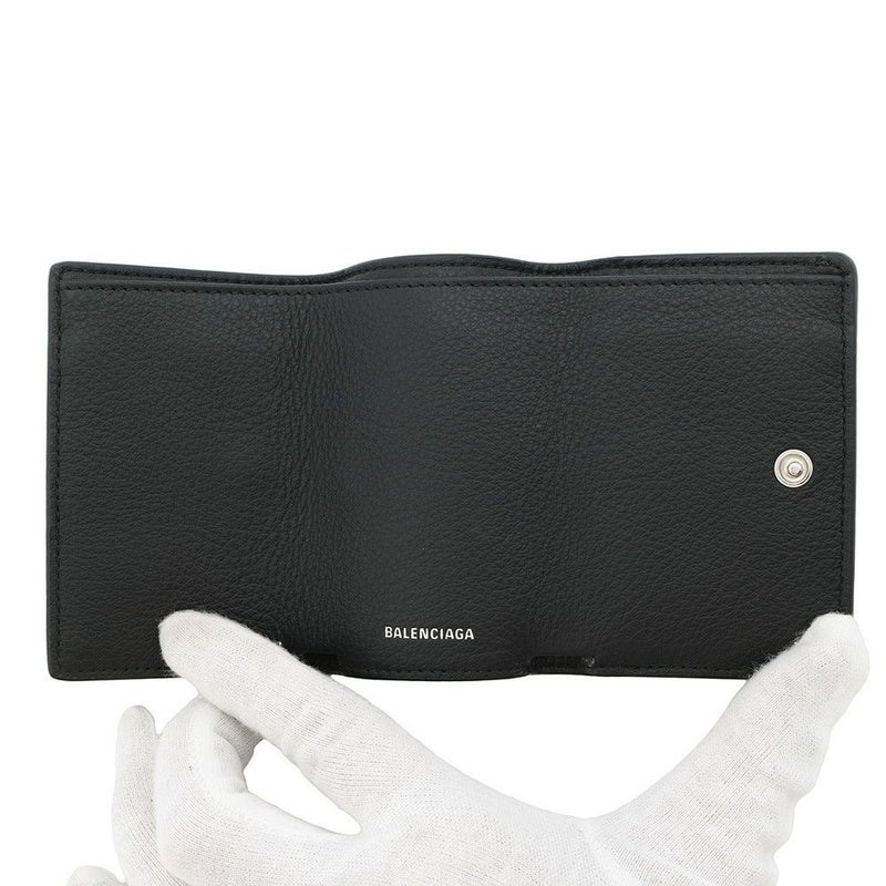 バレンシアガ 三つ折り財布 ペーパーミニウォレット 391446 BALENCIAGA 財布 黒