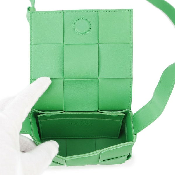 ボッテガヴェネタ ショルダーバッグ キャンディー カセット ラムスキン 666688 BOTTEGA VENETA グリーン
