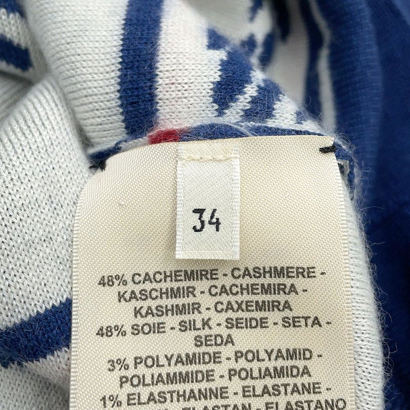 エルメス 半袖ニット カノエH カシミヤ シルク レディースサイズ34 HERMES トップス