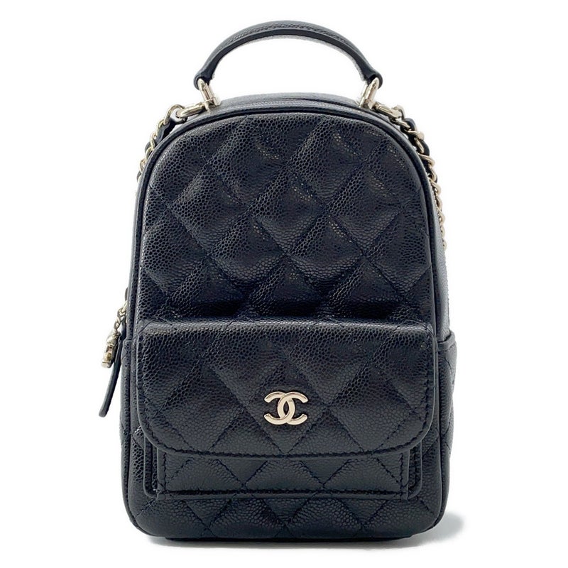 シャネル リュック マトラッセ ココマーク キャビアスキン ミニ AP3753 CHANEL 2way バッグ バックパック 黒