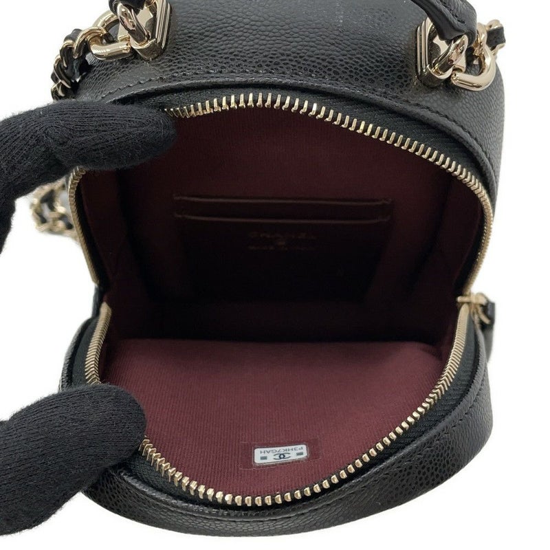 シャネル リュック マトラッセ ココマーク キャビアスキン ミニ AP3753 CHANEL 2way バッグ バックパック 黒