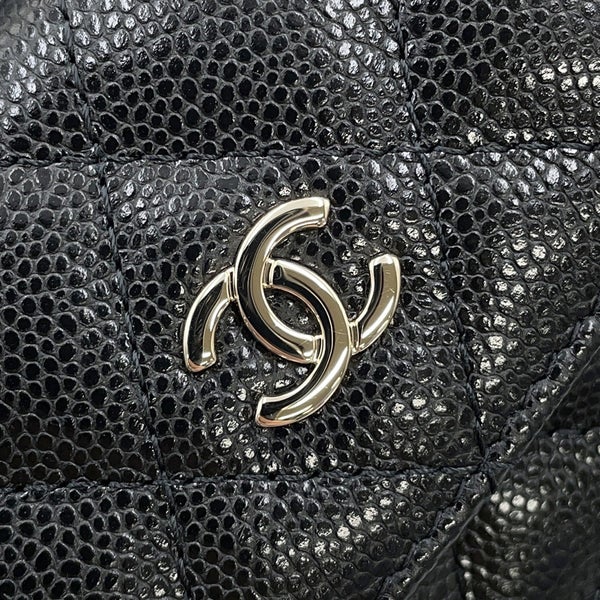 シャネル リュック マトラッセ ココマーク キャビアスキン ミニ AP3753 CHANEL 2way バッグ バックパック 黒