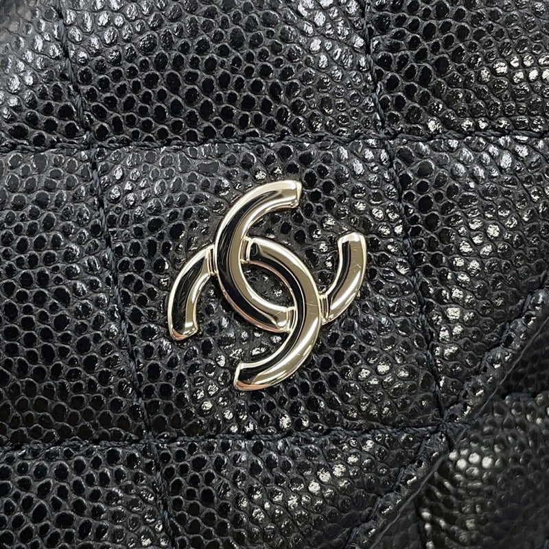 シャネル リュック マトラッセ ココマーク キャビアスキン ミニ AP3753 CHANEL 2way バッグ バックパック 黒