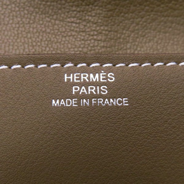 エルメス コインケース グレナン コンパクト ウォレット エトゥープ/シルバー金具 スイフト/シェブルミゾル K刻印