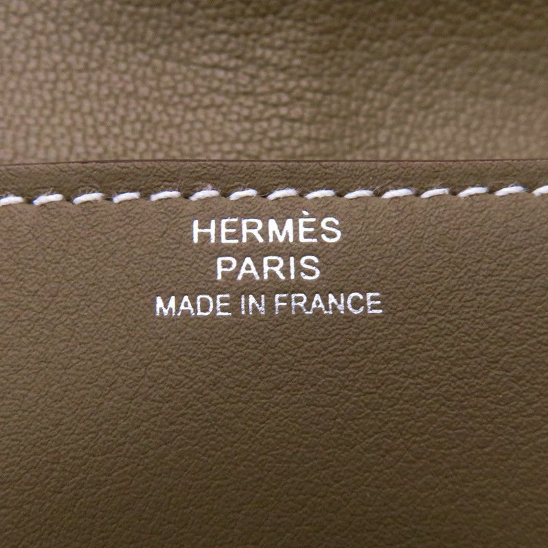 エルメス コインケース グレナン コンパクト ウォレット エトゥープ/シルバー金具 スイフト/シェブルミゾル K刻印