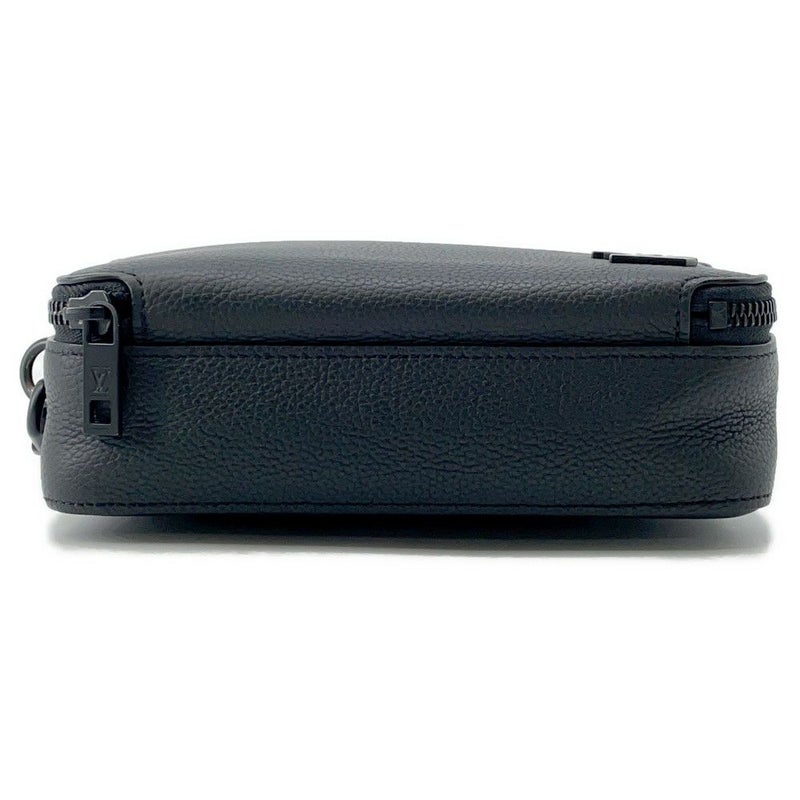 ルイヴィトン ショルダーバッグ グレインカーフレザー/LVアエログラム アルファ・ウェアラブル ウォレット M59161 黒 ブラック