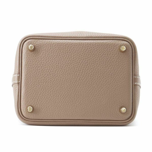 エルメス ハンドバッグ ピコタンロックPM エトゥープ/ゴールド金具 トリヨンクレマンス U刻印