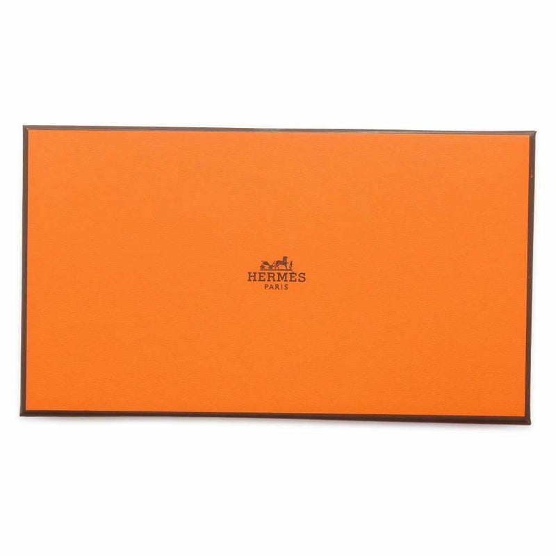 エルメス 長財布 アザップロング シルクイン ゴールド/シルバー金具 ヴォーエプソン B刻印