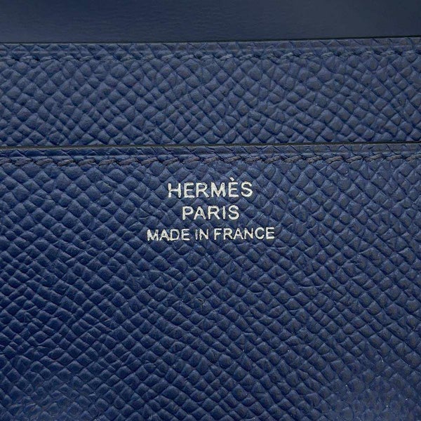 エルメス 長財布 コンスタンス トゥーゴー ロング ブルーネイビー/シルバー金具 ヴォーエプソン W刻印