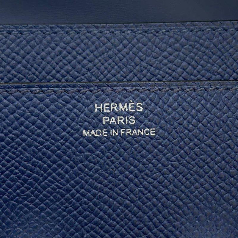 エルメス 長財布 コンスタンス トゥーゴー ロング ブルーネイビー/シルバー金具 ヴォーエプソン W刻印