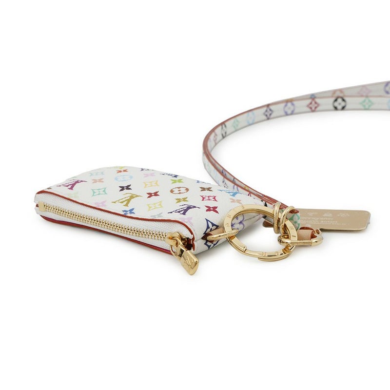 ルイヴィトン ポーチ モノグラム・マルチカラー LV × TM フォンホルダー M14099 LOUIS VUITTON 白 ホワイト 村上隆コラボ
