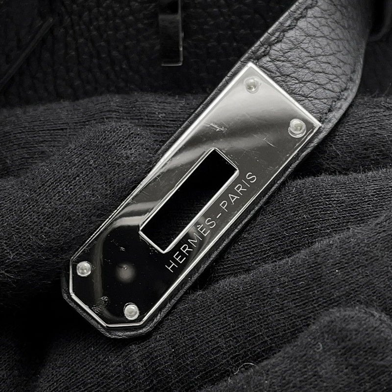 エルメス バーキン30 ブラック/シルバー金具 トゴ T刻印 HERMES Birkin ハンドバッグ 黒