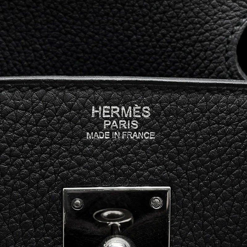 エルメス バーキン30 ブラック/シルバー金具 トゴ T刻印 HERMES Birkin ハンドバッグ 黒