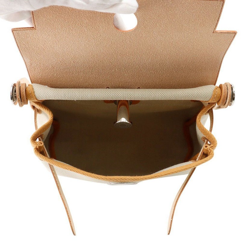 エルメス ショルダーバッグ エールバッグジップ ミニ ナチュラルサブレ/エクリュ/シルバー金具 トワルミリタリー/ヴァッシュハンター K刻印