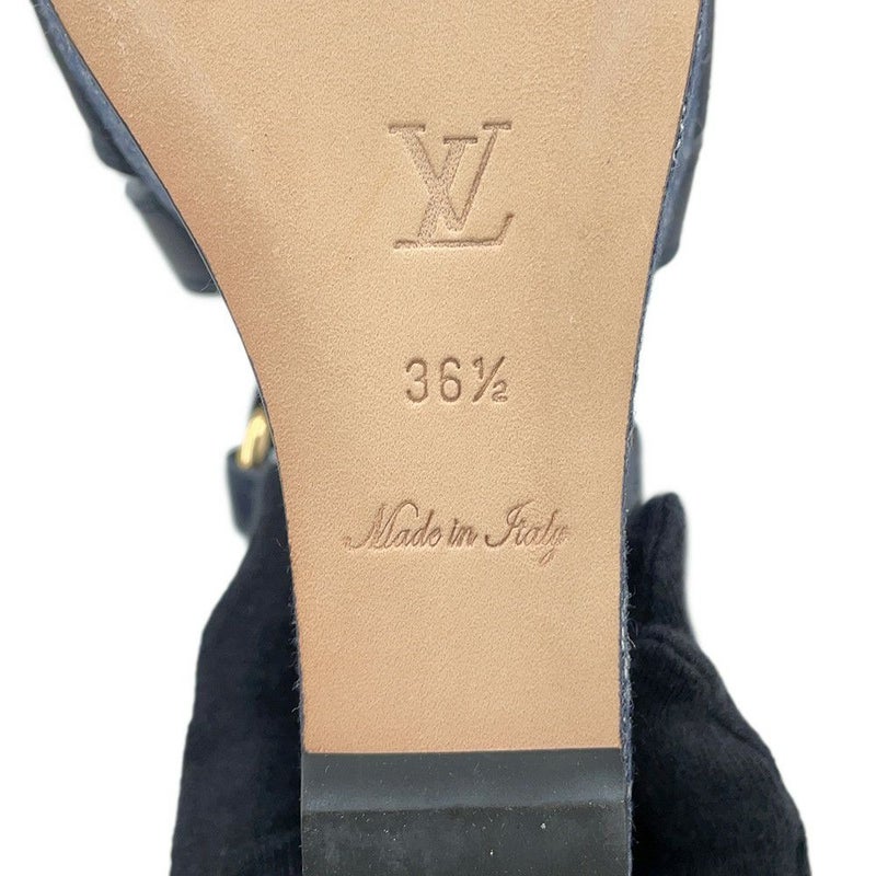 ルイヴィトン サンダル モノグラム・デニム ウェッジソール サンダル レディースサイズ36 1/2 靴