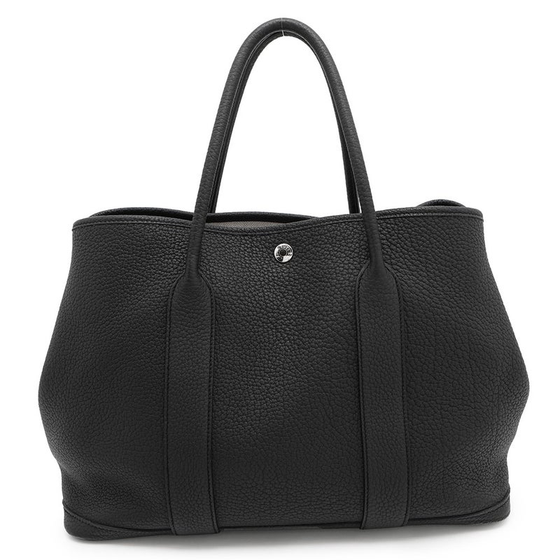 エルメス トートバッグ ガーデンパーティPM ブラック/シルバー金具 ネゴンダ C刻印 黒