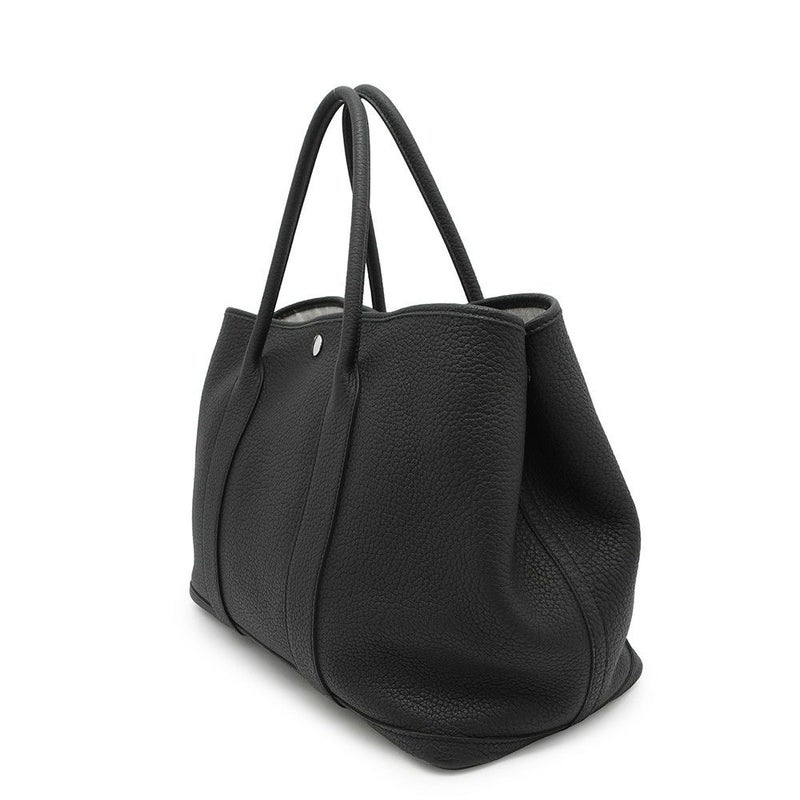 エルメス トートバッグ ガーデンパーティPM ブラック/シルバー金具 ネゴンダ C刻印 黒
