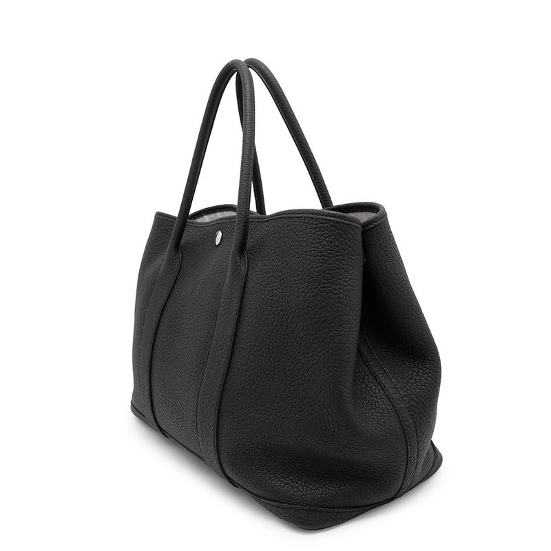 エルメス トートバッグ ガーデンパーティPM ブラック/シルバー金具 ネゴンダ C刻印 黒