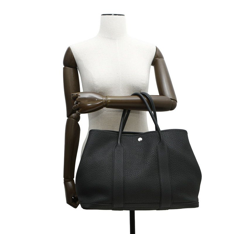 エルメス トートバッグ ガーデンパーティPM ブラック/シルバー金具 ネゴンダ C刻印 黒