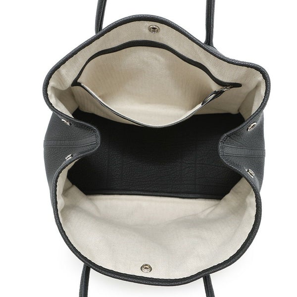 エルメス トートバッグ ガーデンパーティPM ブラック/シルバー金具 ネゴンダ C刻印 黒