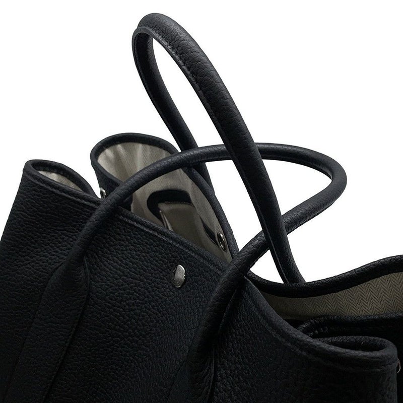 エルメス トートバッグ ガーデンパーティPM ブラック/シルバー金具 ネゴンダ C刻印 黒