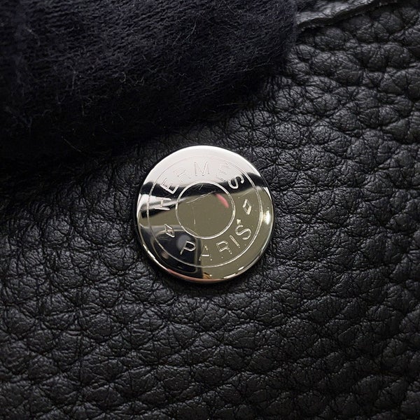 エルメス トートバッグ ガーデンパーティPM ブラック/シルバー金具 ネゴンダ C刻印 黒