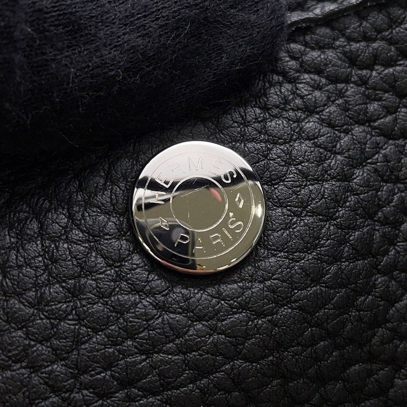 エルメス トートバッグ ガーデンパーティPM ブラック/シルバー金具 ネゴンダ C刻印 黒