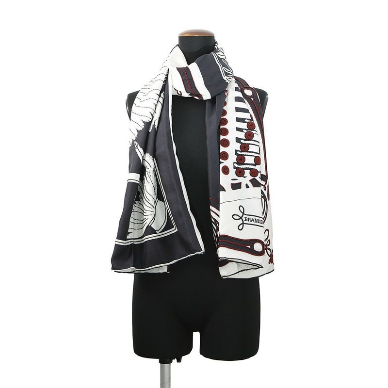 エルメス ストール  ブランデンブルク シルク ビーズ 筒型 HERMES スカーフ