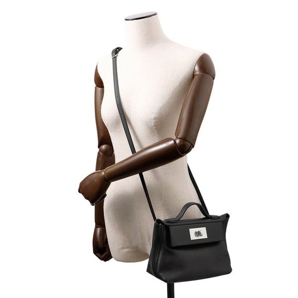 エルメス 24/24 サック ヴァンキャトル ミニ ブラック/シルバー金具 ヴォリュプト/スイフト K刻印 2wayショルダー 黒