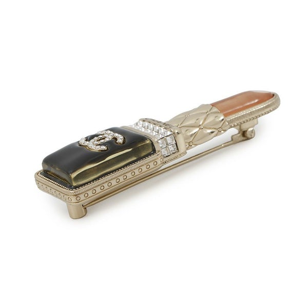 シャネル ブローチ ココマーク リップスティックモチーフ ラインストーン A22 V AB7677 CHANEL 口紅 アクセサリー