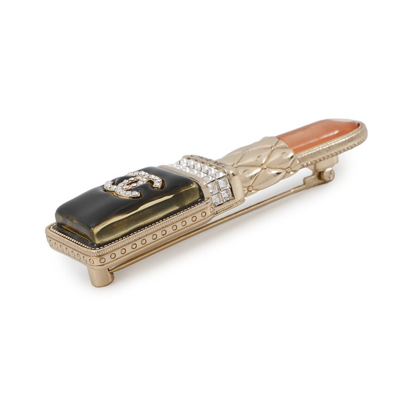 シャネル ブローチ ココマーク リップスティックモチーフ ラインストーン A22 V AB7677 CHANEL 口紅 アクセサリー