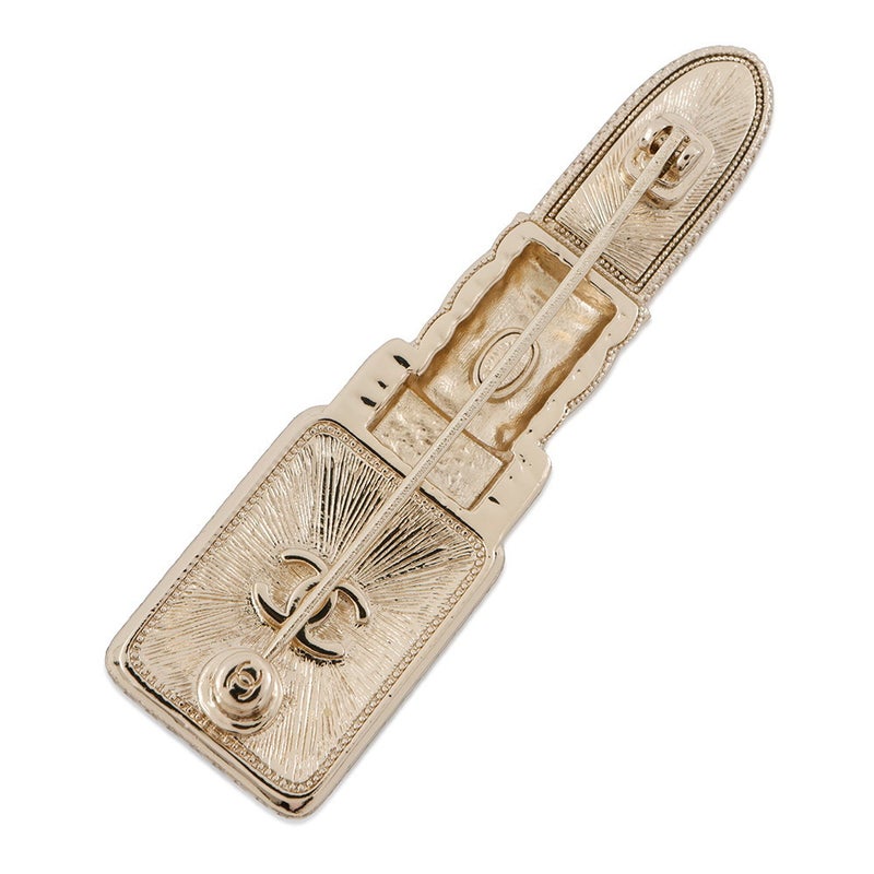 シャネル ブローチ ココマーク リップスティックモチーフ ラインストーン A22 V AB7677 CHANEL 口紅 アクセサリー
