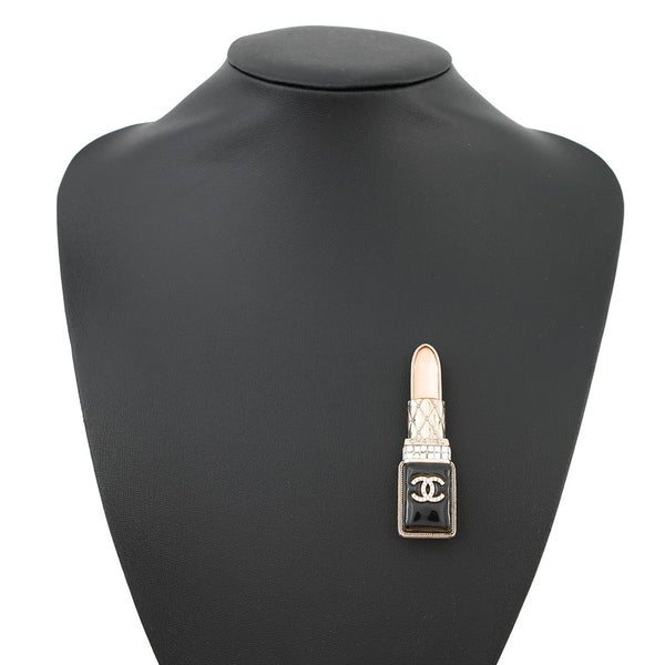シャネル ブローチ ココマーク リップスティックモチーフ ラインストーン A22 V AB7677 CHANEL 口紅 アクセサリー