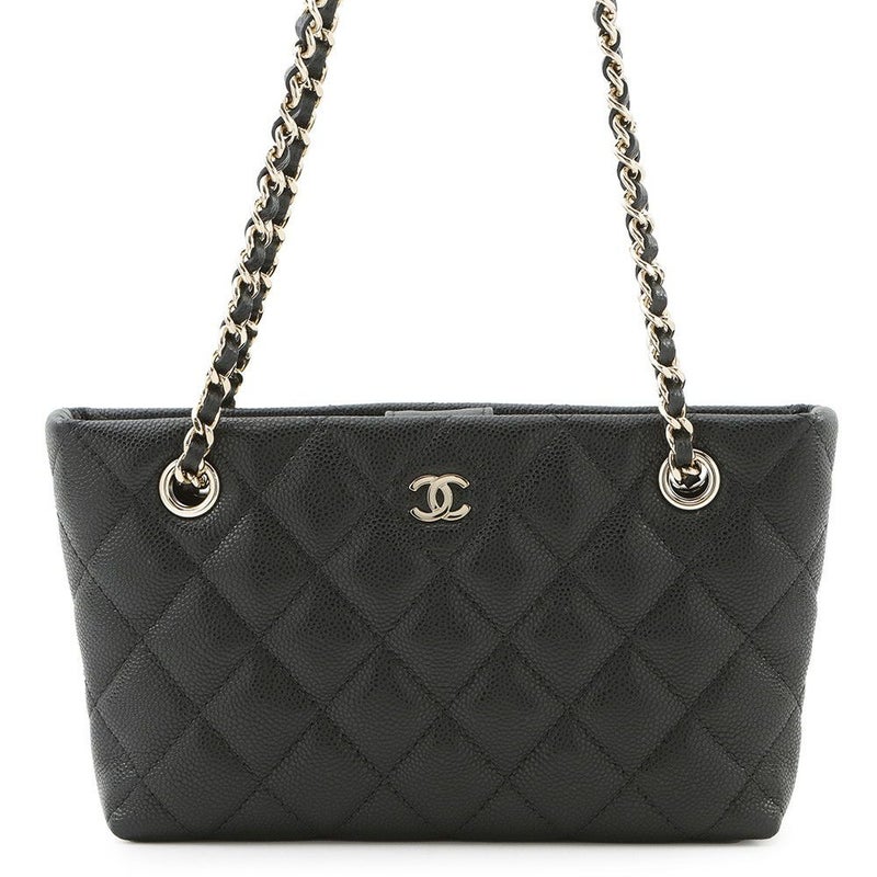 シャネル チェーンショルダーバッグ マトラッセ ココマーク タイムレスクラシックライン チェーンクラッチ キャビアスキン AP4423 黒