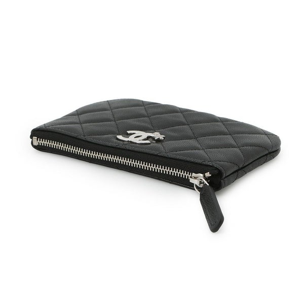 シャネル ミニポーチ マトラッセ スター ココマーク ソフトキャビアスキン AP4811 CHANEL コインケース 小銭入れ 黒
