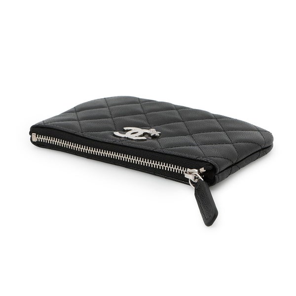 シャネル ミニポーチ マトラッセ スター ココマーク ソフトキャビアスキン AP4811 CHANEL コインケース 小銭入れ 黒
