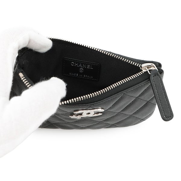 シャネル ミニポーチ マトラッセ スター ココマーク ソフトキャビアスキン AP4811 CHANEL コインケース 小銭入れ 黒