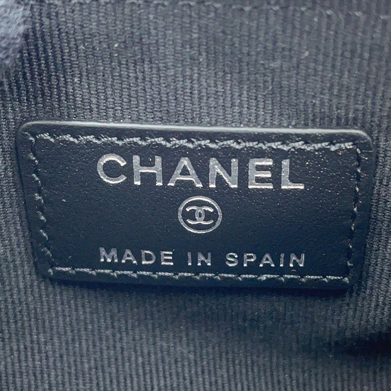 シャネル ミニポーチ マトラッセ スター ココマーク ソフトキャビアスキン AP4811 CHANEL コインケース 小銭入れ 黒