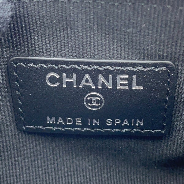 シャネル ミニポーチ マトラッセ スター ココマーク ソフトキャビアスキン AP4811 CHANEL コインケース 小銭入れ 黒