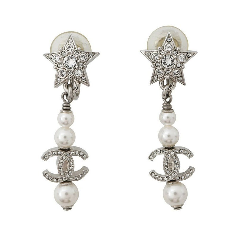 シャネル イヤリング ココマーク スター フェイクパール ラインストーン B20P AB3520 CHANEL アクセサリー