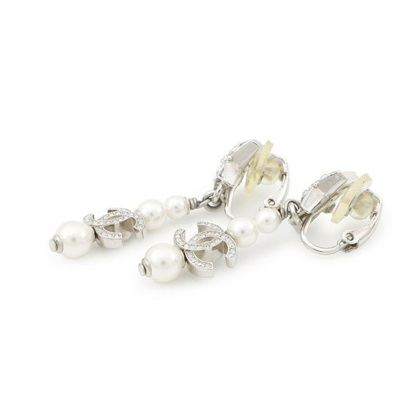シャネル イヤリング ココマーク スター フェイクパール ラインストーン B20P AB3520 CHANEL アクセサリー