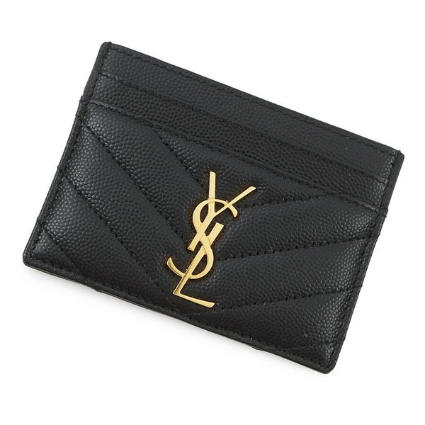 サンローランパリ カードケース モノグラム キルティング カーフレザー 423291 SAINT LAURENT PARIS 黒