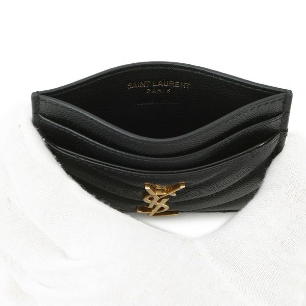 サンローランパリ カードケース モノグラム キルティング カーフレザー 423291 SAINT LAURENT PARIS 黒