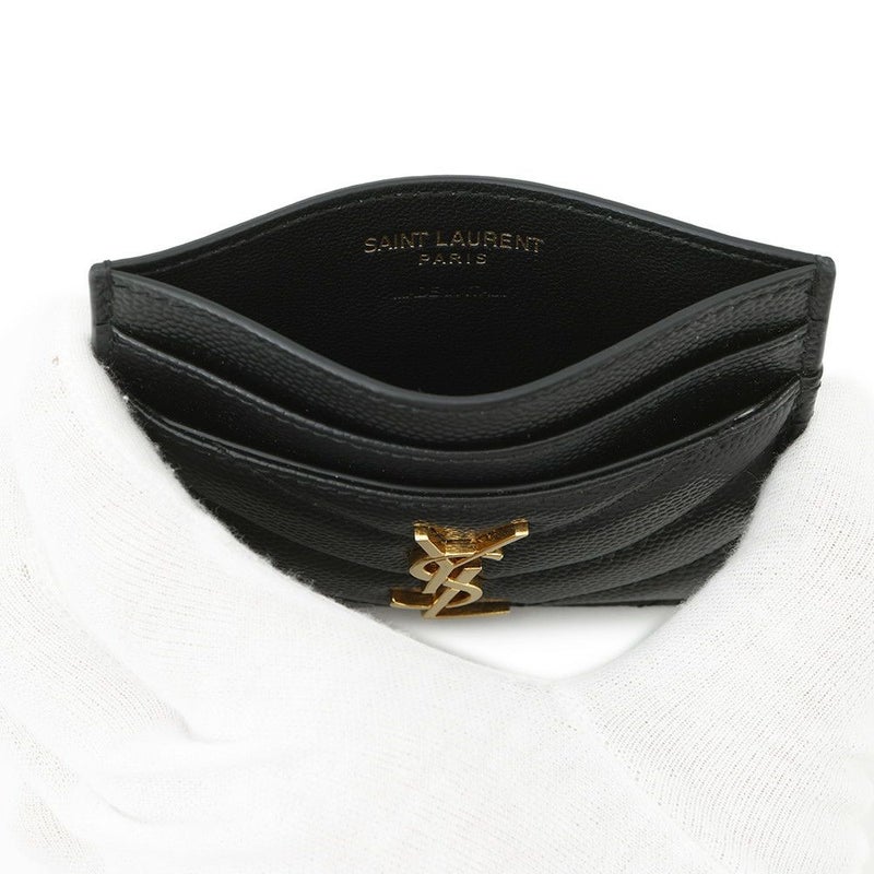 サンローランパリ カードケース モノグラム キルティング カーフレザー 423291 SAINT LAURENT PARIS 黒