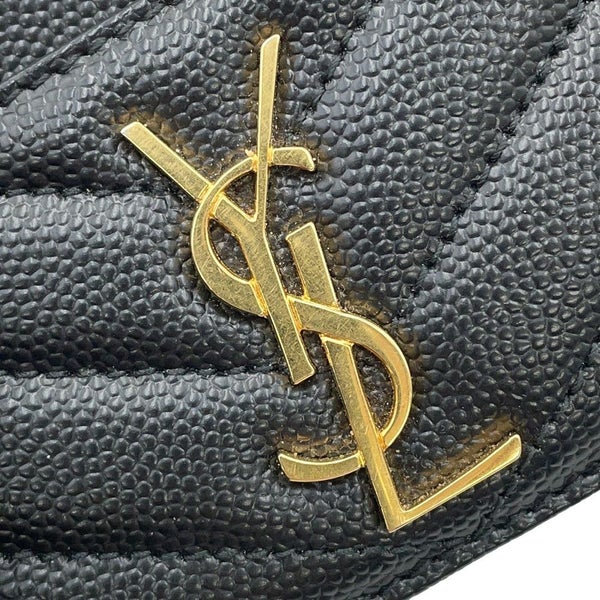 サンローランパリ カードケース モノグラム キルティング カーフレザー 423291 SAINT LAURENT PARIS 黒