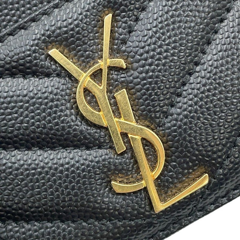 サンローランパリ カードケース モノグラム キルティング カーフレザー 423291 SAINT LAURENT PARIS 黒